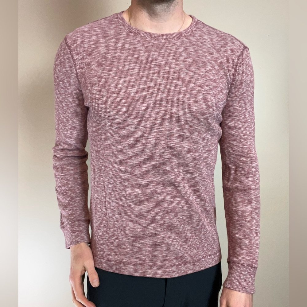 Banana Republic Heather Red Thermal Dress Long Sleeve